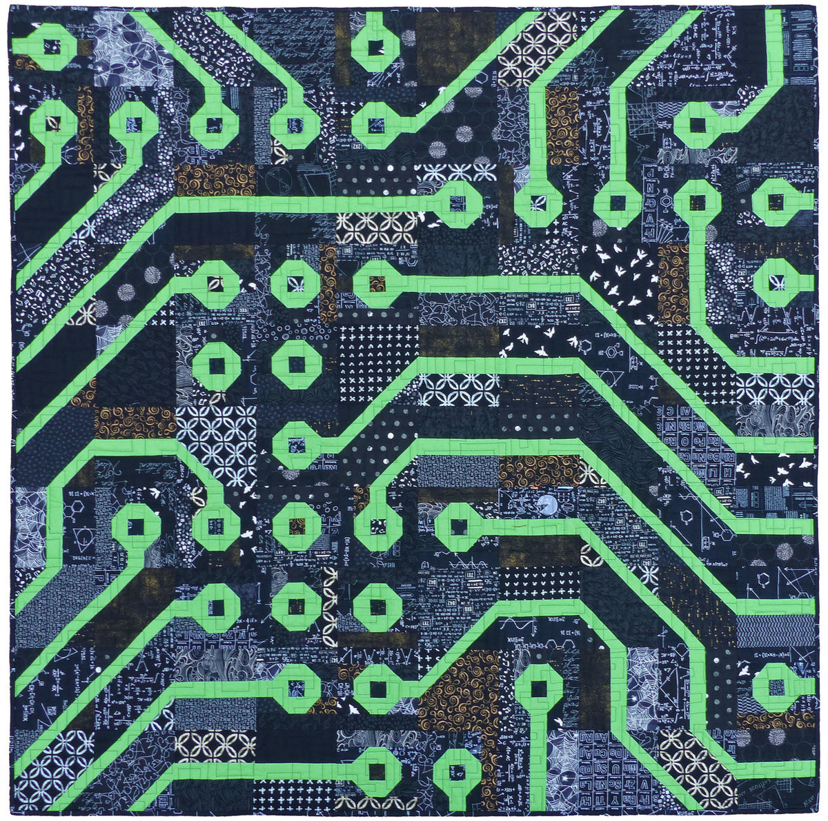 Circuit Board Paper Pattern – Flying Parrot Quilts