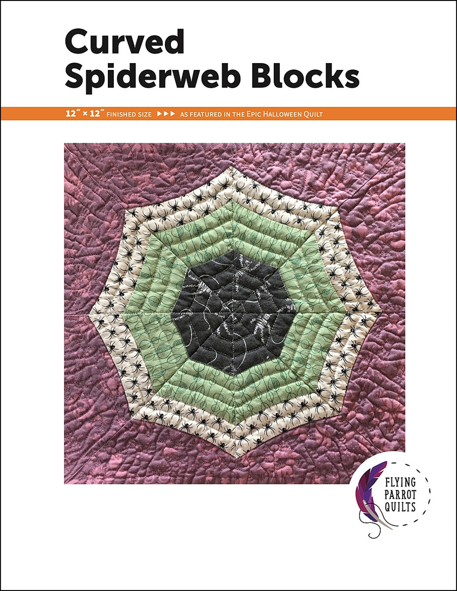Curved Spiderweb Block pattern – Flying Parrot Quilts