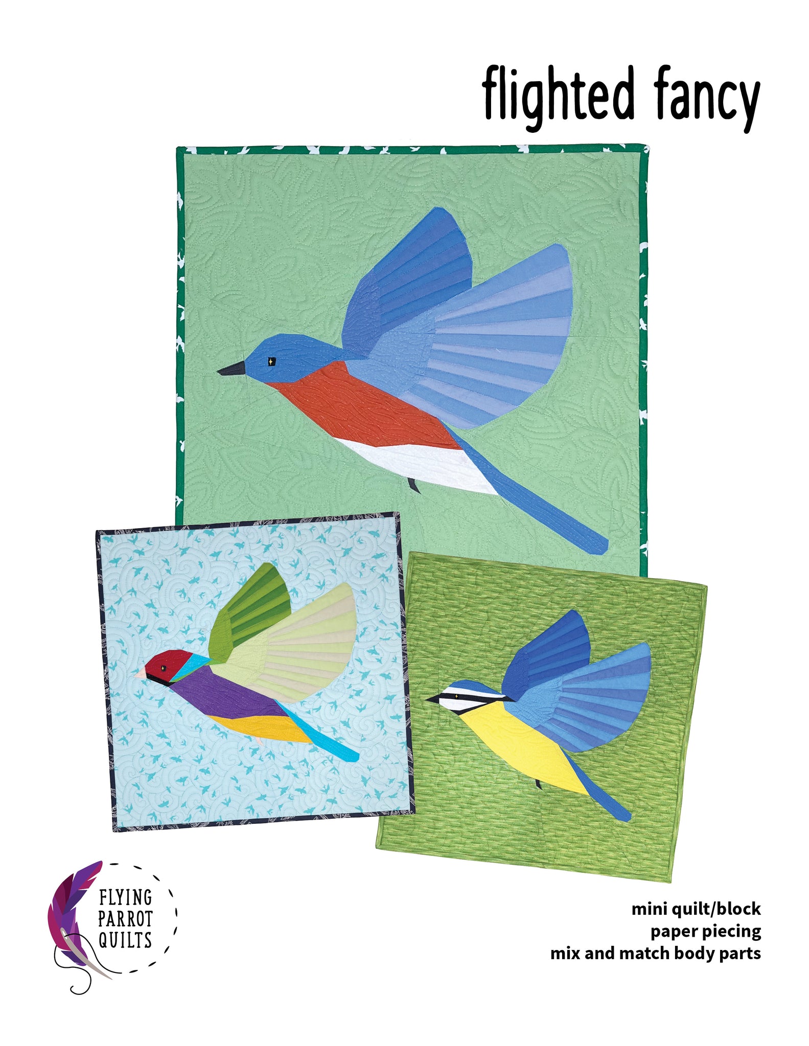 Flighted Fancy PDF Pattern – Flying Parrot Quilts