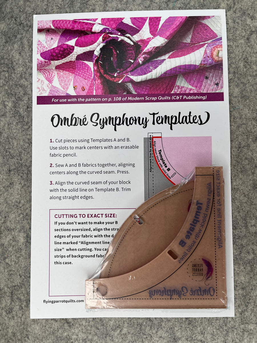 Ombré Symphony Acrylic Template Set – Flying Parrot Quilts