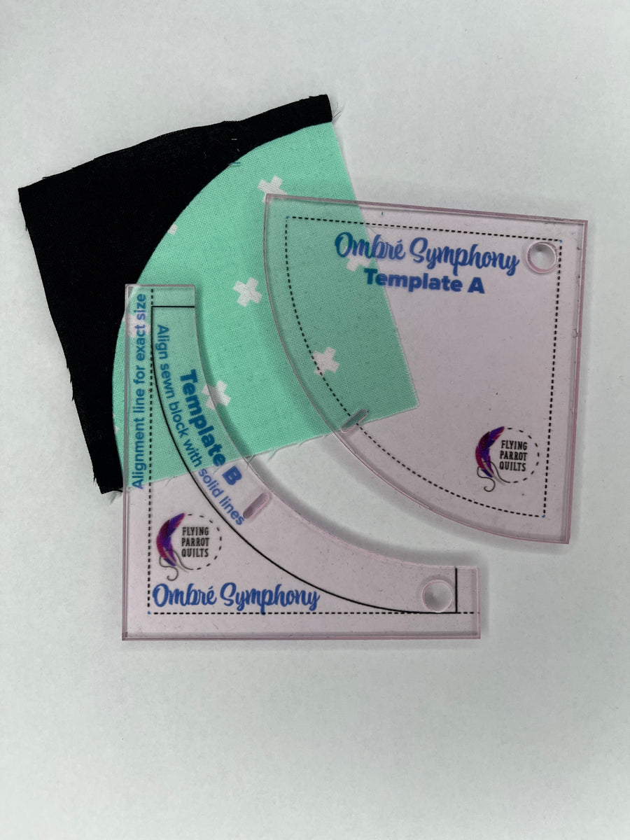 Ombré Symphony Acrylic Template Set – Flying Parrot Quilts