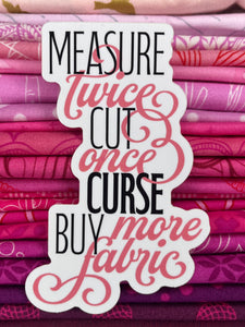 Cut Measure Curse Buy Sticker